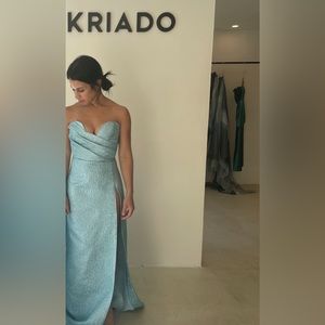 Baby blue dress Size 0-1 XS petite 5’1  110lbs